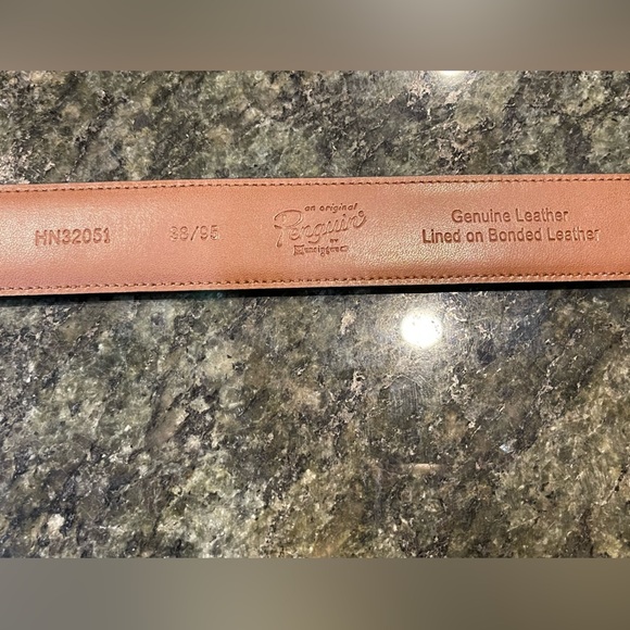 🖤NWT Penguin black leather belt size 38 - excellent condition - Picture 4 of 5